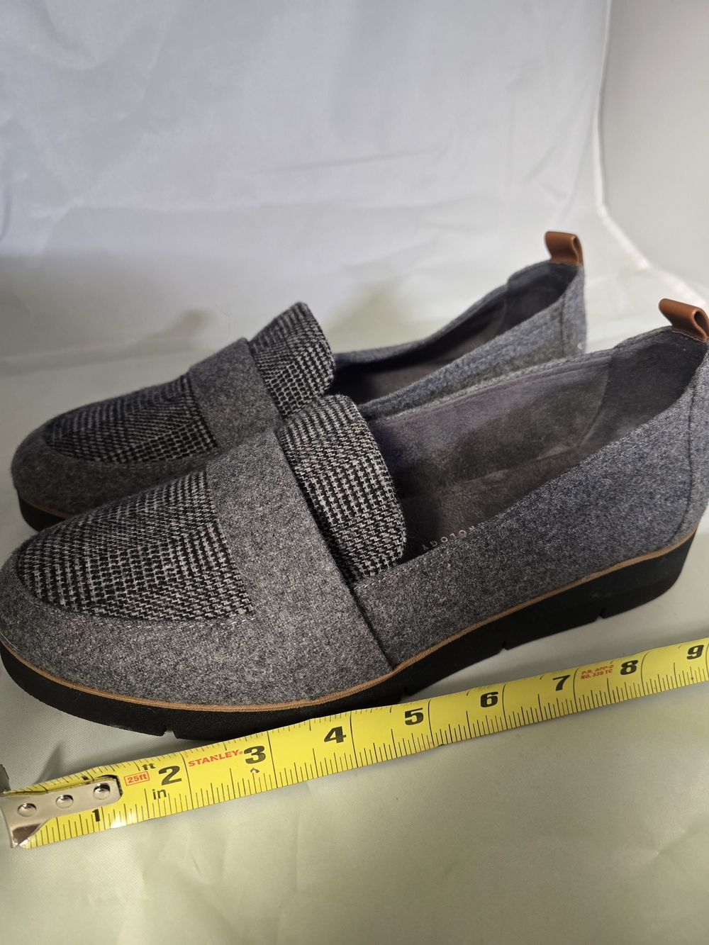 Women's Gray Felt Loafer Slip-On Shoes Dr. Scholl's Size 9.5